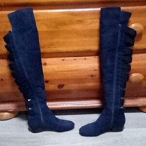 Nine West Navy Over-the-Knee Boots